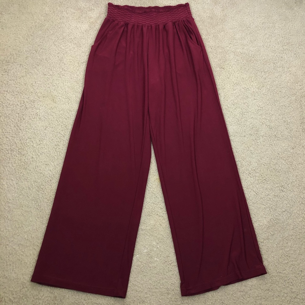 RED TAG WOMAN LOUNGE PANTS WIDE LEG POCKETS SZ 10